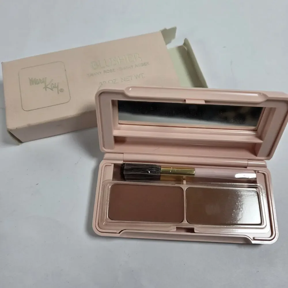 Vintage Mary Kay Blusher Tawny Rose .32 oz NOS New In Box Compact Makeup
